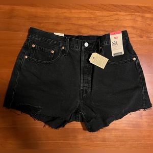 Levi’s Black Denim Cutoff Shorts